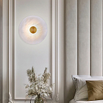 Бра светодиодный с мраморным рассеивателем латунь варинант исполнения - 3 | Loft Concept в Твери