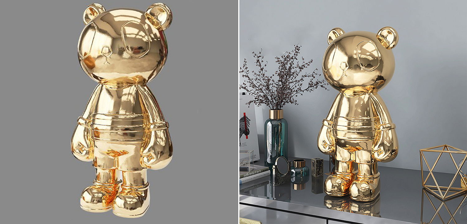 Аксессуар для интерьера Золотая Панда Kanye Bear Takashi Murakami Аксессуар для интерьера Золотая Панда Kanye Bear Takashi Murakami - Loft-Concept в Твери