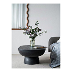 Столик кофейный черного цвета с овальной столешницей и круглым основанием Black Dalmen Table варинант исполнения - 10 | Loft Concept в Твери