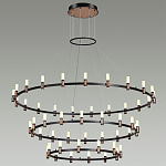 Люстра подвесная с тремя круглыми ярусами и цилиндрическими плафонами Arnaut Light варинант исполнения - 3 | Loft Concept в Твери