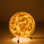 Настольная лампа из перламутра на металлическом каркасе Indonesian Egg варинант исполнения - 4 | Loft Concept в Твери