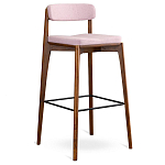 Барный стул из массива ясеня с обивкой из рогожки Elegant Ash варинант исполнения - 2 | Loft Concept в Твери