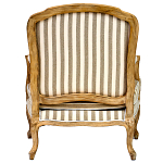 Кресло в полоску в стиле прованс Yvon French Seating Armchair варинант исполнения - 4 | Loft Concept в Твери