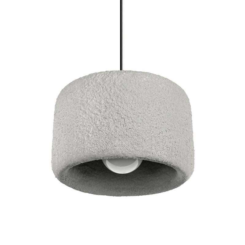 Подвесной светильник с цилиндрическим фактурным абажуром Sergey Makhno Белый Серый Черный в Твери | Loft Concept 