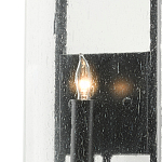 Бра с плафоном из прозрачного стекла на черном каркасе Glass Ball with Seeds варинант исполнения - 1 | Loft Concept в Твери