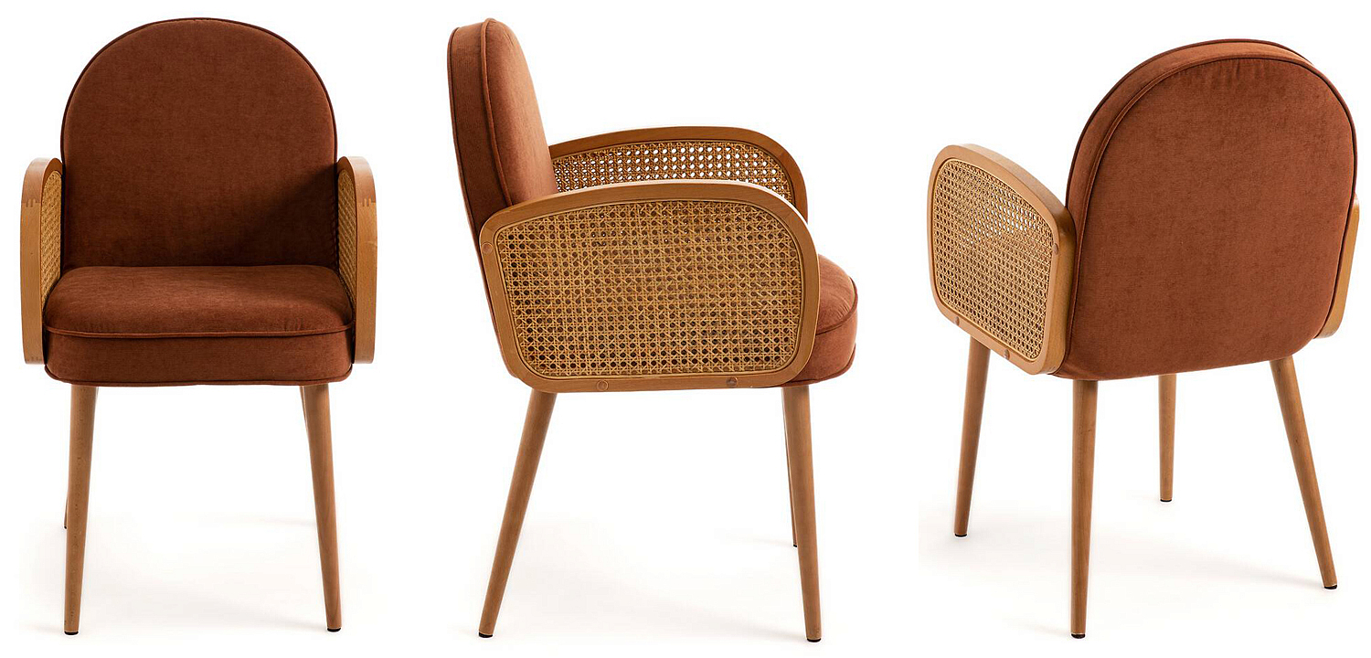 Стул Morten Wicker Terracotta Chair Стул Morten Wicker Terracotta Chair - Loft-Concept в Твери