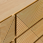 Комод с геометрическим рисунком на ящиках Anders Light Wood варинант исполнения - 5 | Loft Concept в Твери