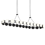 Люстра овальная с круглыми светодиодными источниками света Maxine Light варинант исполнения - 8 | Loft Concept в Твери