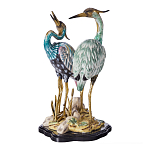 Статуэтка в виде двух птиц из фарфора с бронзовыми элементами Bird of the Garden of Eden варинант исполнения - 3 | Loft Concept в Твери