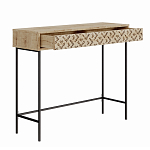 Консоль напольная деревянная с выдвижным ящиком с резным орнаментом HEATON CONSOLE OAK варинант исполнения - 1 | Loft Concept в Твери