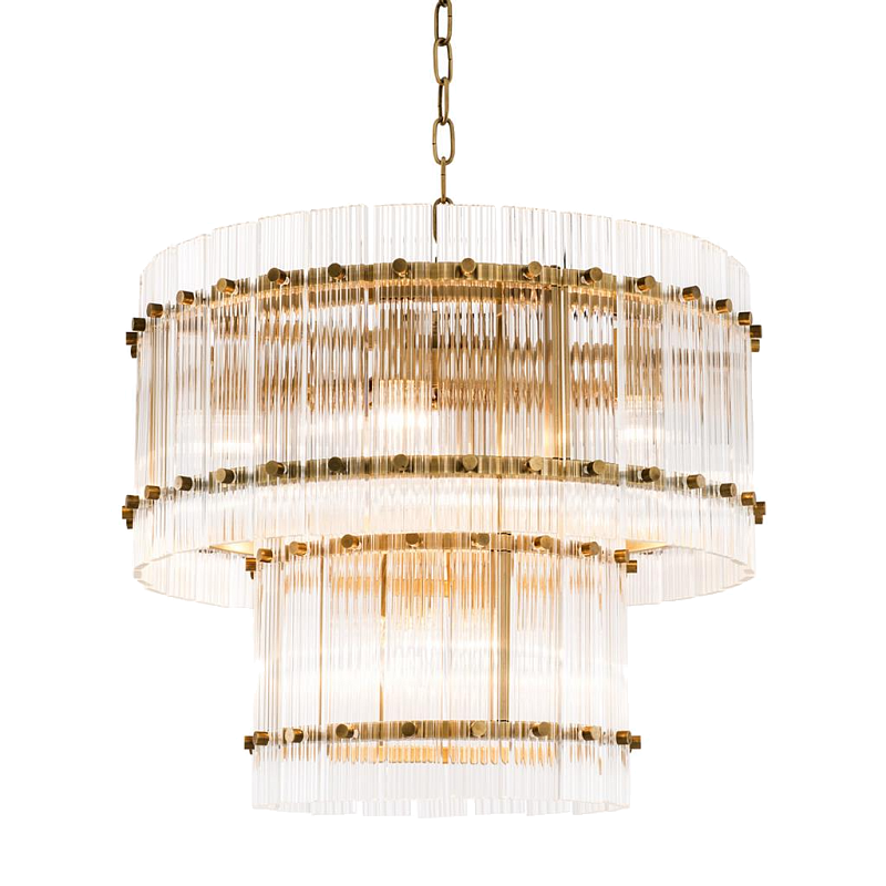 Люстра Chandelier Ruby S Латунь Античная полированная Прозрачный Люстра Chandelier Ruby S Латунь Античная полированная Прозрачный в Твери | Loft Concept