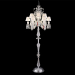 Торшер с 12-ю белыми текстильными абажурами и хрустальными подвесками Lustre Reverie варинант исполнения - 2 | Loft Concept в Твери