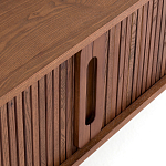 ТВ-тумба с двумя раздвижными дверцами Toinette Brown TV Stand варинант исполнения - 5 | Loft Concept в Твери