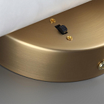 Бра с цилиндрическим плафоном из белого алебастра на круглом основании Латунь Cryptocrystalline Stone варинант исполнения - 3 | Loft Concept в Твери