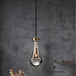 Подвесной светильник в форме капли с прозрачным стеклянным плафоном Dribble варинант исполнения - 1 | Loft Concept в Твери