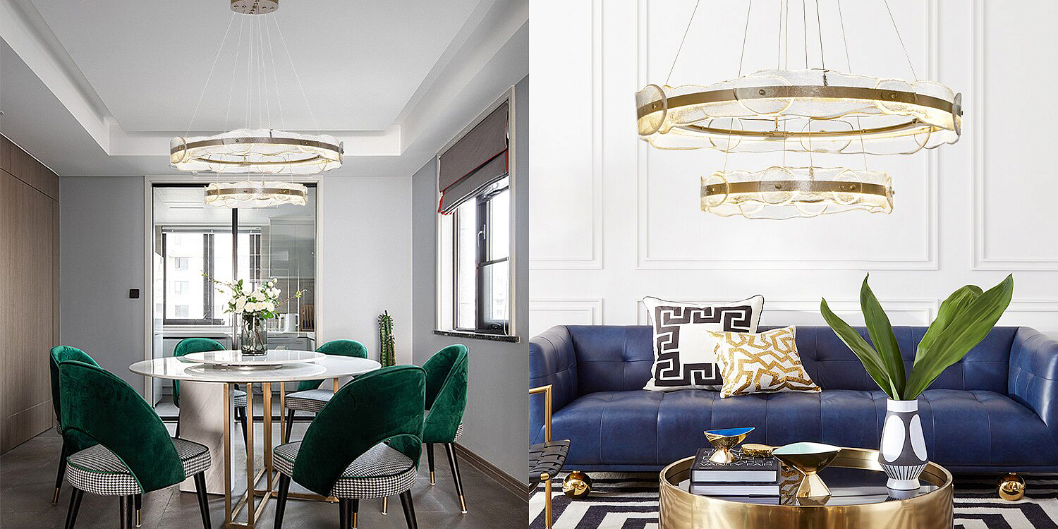 Люстра golden 2 RING horizontal chandelier Люстра golden 2 RING horizontal chandelier - Loft-Concept в Твери