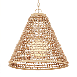 Подвесной светильник в форме колокола из деревянных бусин Wooden Beads варинант исполнения - 3 | Loft Concept в Твери
