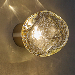 Бра с круглым плафоном из прозрачного стекла с пузырьками воздуха Effervia  варинант исполнения - 11 | Loft Concept в Твери