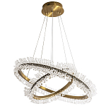 Люстра два кольца с хрустальным декором Rowan Crystal Ring Horizontal Brass Chandelier варинант исполнения - 2 | Loft Concept в Твери