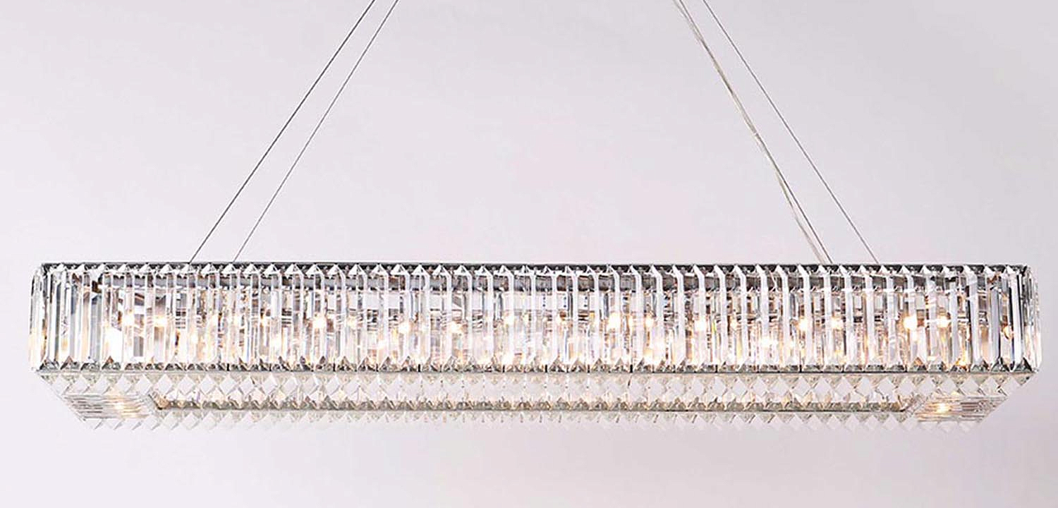 Люстра Darleen Crystal Nickel Rectangular Chandelier Люстра Darleen Crystal Nickel Rectangular Chandelier - Loft-Concept в Твери