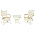 Комплект террасный из ротанга Eloise белый варинант исполнения - 1 | Loft Concept в Твери