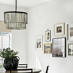 Люстра круглая с подвесками из натурального перламутра Nacre варинант исполнения - 3 | Loft Concept в Твери