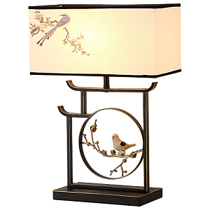 Настольная лампа с абажуром Bird Chinese Style Modern Table Lamp