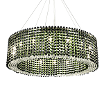 Круглая люстра с хрустальными подвесками Crystal Art Chrome Green Chandelier 12 варинант исполнения - 2 | Loft Concept в Твери