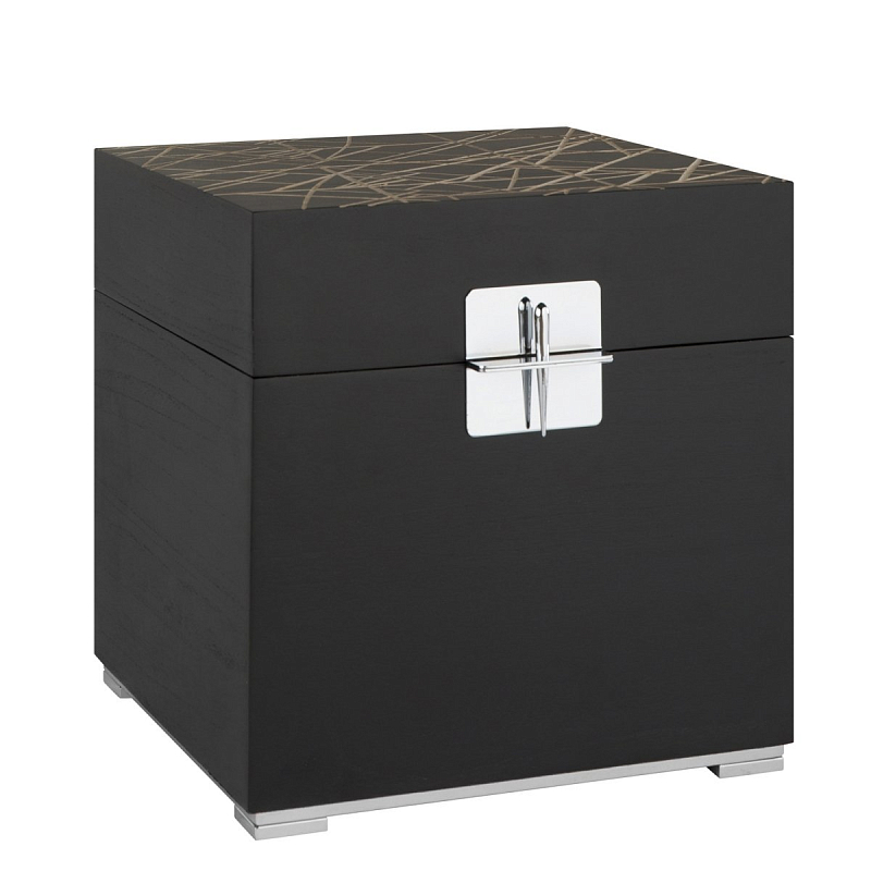 Сундук Silver Buckle Cube Черный Золотой Серебряный Сундук Silver Buckle Cube Черный Золотой Серебряный в Твери | Loft Concept