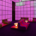 Дизайнерский кофейный стол на круглых ножках Poltronova T02 Pink Coffee Table варинант исполнения - 7 | Loft Concept в Твери