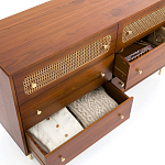 Комод с 6-ю ящиками с декором из ротанга Degarmo Chest of Drawers варинант исполнения - 3 | Loft Concept в Твери