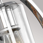 Бра цвета хром с круглой рамой и цилиндрическим прозрачным стеклянным плафоном на прямоугольном основании Feiss варинант исполнения - 5 | Loft Concept в Твери