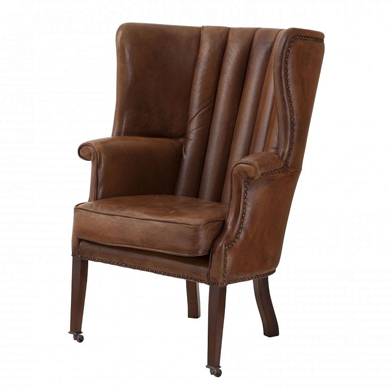 Кресло Eichholtz Chair Chamberlain Коричневый Латунь Античная полированная Кресло Eichholtz Chair Chamberlain Коричневый Латунь Античная полированная в Твери | Loft Concept