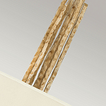 Люстра подвесная с широким белым текстильным абажуром и вертикальными декоративными элементами Hinkley варинант исполнения - 5 | Loft Concept в Твери