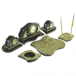 Настольный письменный набор из змеевика из 7-ми элементов Successful Leader варинант исполнения - 2 | Loft Concept в Твери