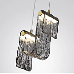 Подвесной светильник волнистой формы из фактурного стекла Wave варинант исполнения - 10 | Loft Concept в Твери