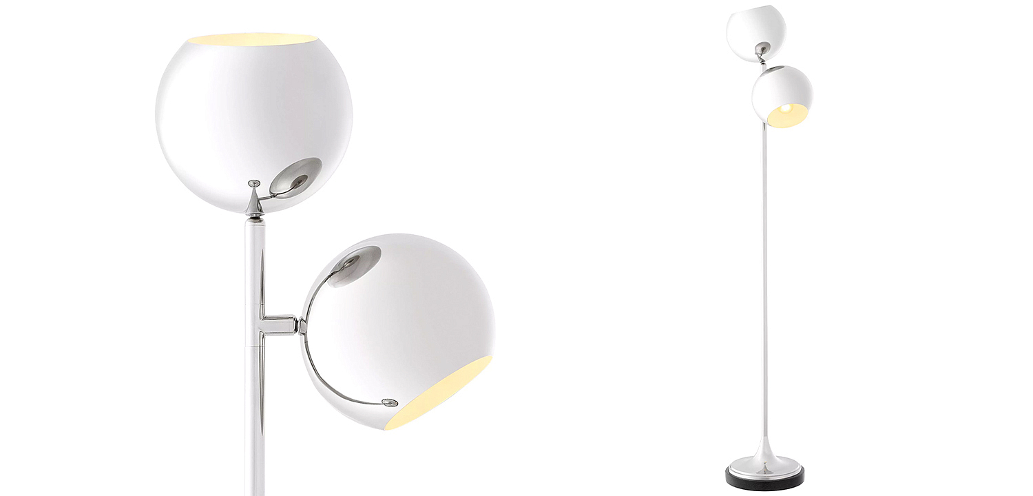 Торшер Eichholtz Floor Lamp Compton Nickel - Loft-Concept в Твери