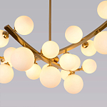 Люстра подвесная фигурная с белыми лампами в форме шара Felicitat варинант исполнения - 2 | Loft Concept в Твери