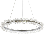 Кольцевая люстра с хрустальным декором Rowan Crystal Ring Chrome Horizontal Chandelier варинант исполнения - 1 | Loft Concept в Твери