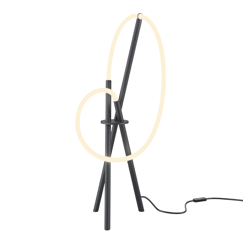 Настольный светильник Crochet Black 3000К 15Вт Черный Белый в Твери | Loft Concept 