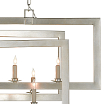 Люстра серебряная из пересекающихся прямоугольных элементов Intersecting Rectangles варинант исполнения - 1 | Loft Concept в Твери