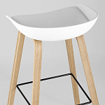 Барный стул на ножках из натурального дерева Boras White варинант исполнения - 6 | Loft Concept в Твери