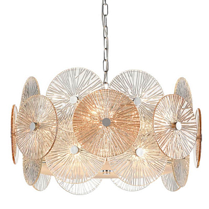 Люстра Decorative Glass discs Chandelier chrome