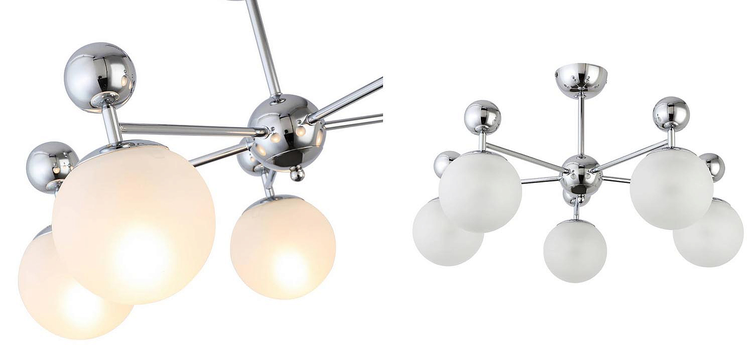 Потолочная люстра Demian Chrome Chandelier Потолочная люстра Demian Chrome Chandelier - Loft-Concept в Твери