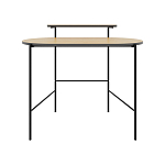 Стол письменный овальной формы с полкой LOUB WORKING TABLE BLACK OAK варинант исполнения - 1 | Loft Concept в Твери