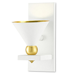 Бра с бело-золотыми плафоном в форме конуса Light Source варинант исполнения - 4 | Loft Concept в Твери