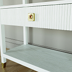 Стеллаж Elsa Dreams White со стеклянными полками и ящиком варинант исполнения - 5 | Loft Concept в Твери