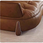 Диван кожаный с каркасом из массива дерева Medieval Furniture варинант исполнения - 3 | Loft Concept в Твери