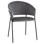 Стул в велюре серого цвета Horizon варинант исполнения - 1 | Loft Concept в Твери