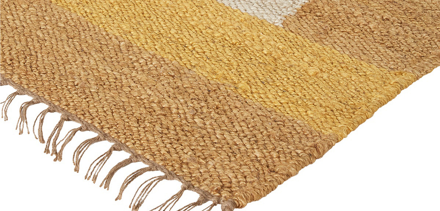 Ковер с бахромой Carpet Yellow 100% джут Ковер с бахромой Carpet Yellow 100% джут - Loft-Concept в Твери